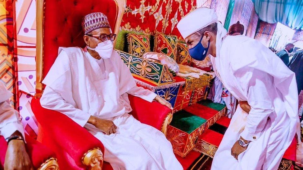 President Muhammadu Buhari and his son Yusuf