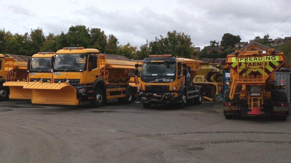 Powys gritting lorries