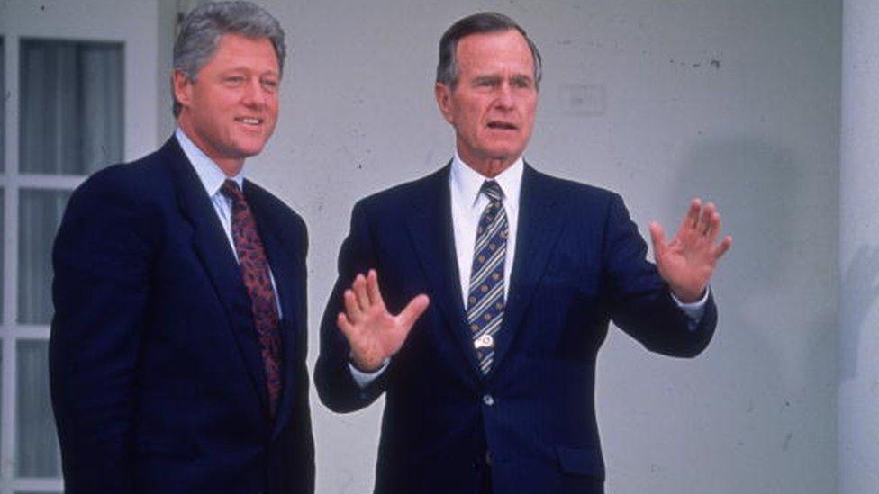 President Bush and President Clinton