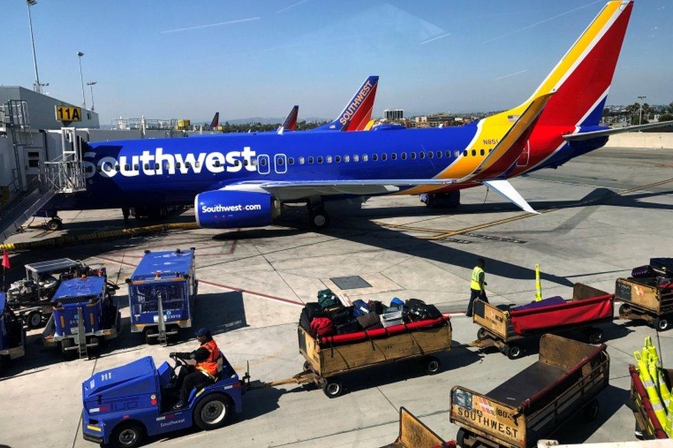 Southwest flight at LAX airport