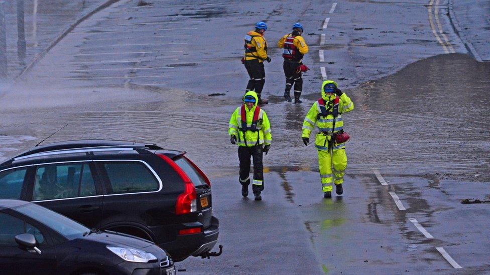 Clevedon affected by Storm Eleanor