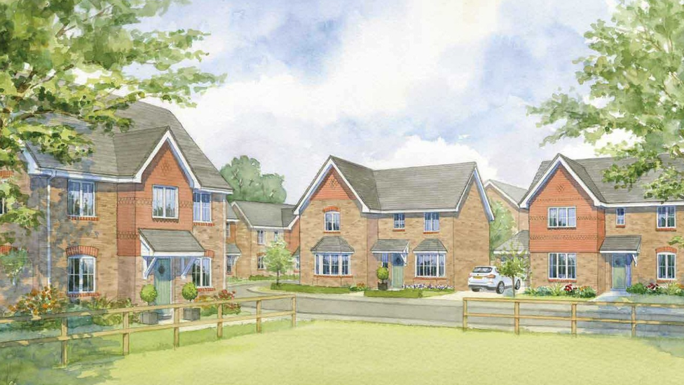 An artists impression of how the houses might look