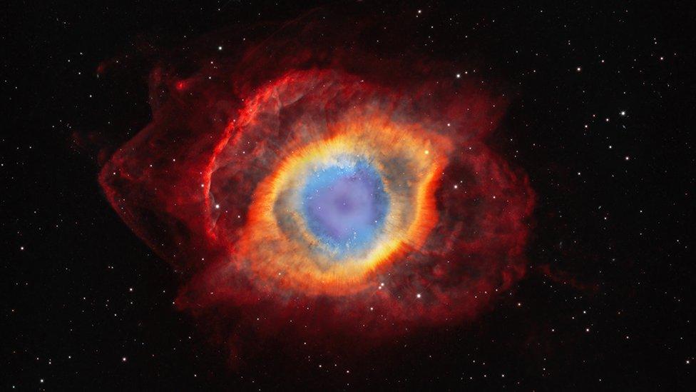 A giant nebula - a cloud of dust and gas in the shape of an eye.