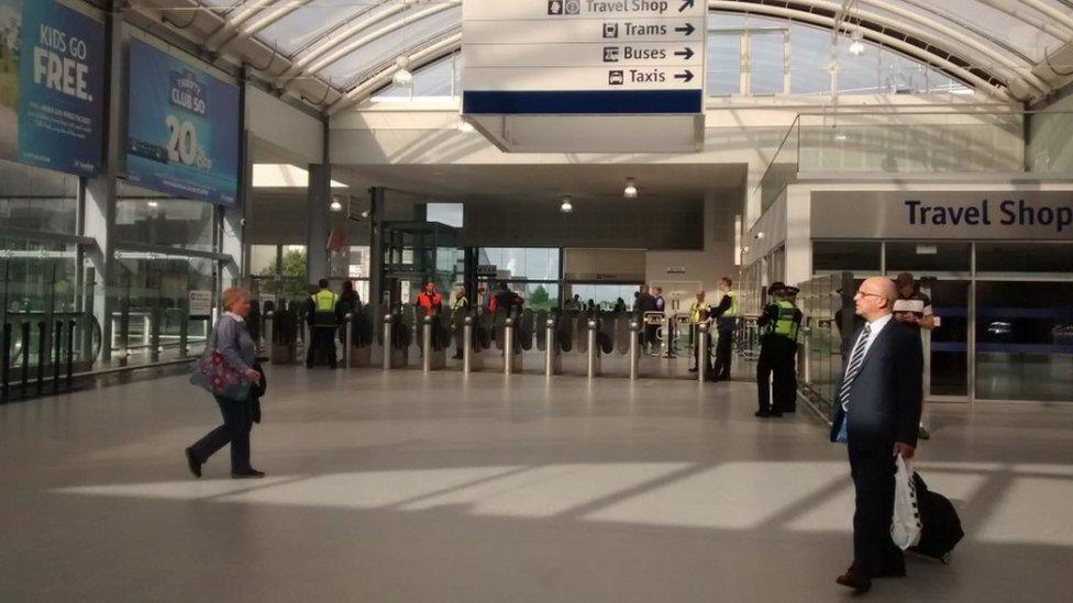 Empty Haymarket station