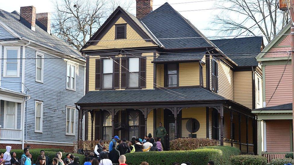 Martin Luther King Jr's birth home at 501 Auburn Avenue in Atlanta, Georgia