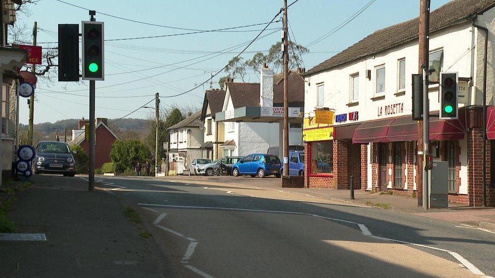 The crossing where Mr Cooper was hit by the car on the A3052