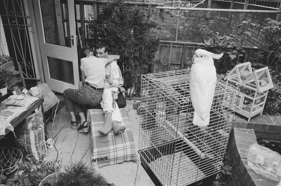 Nurse Sarah at home with her patient.