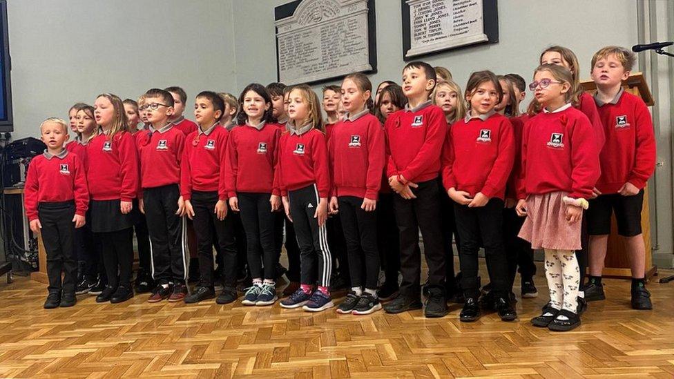 Pupils singing