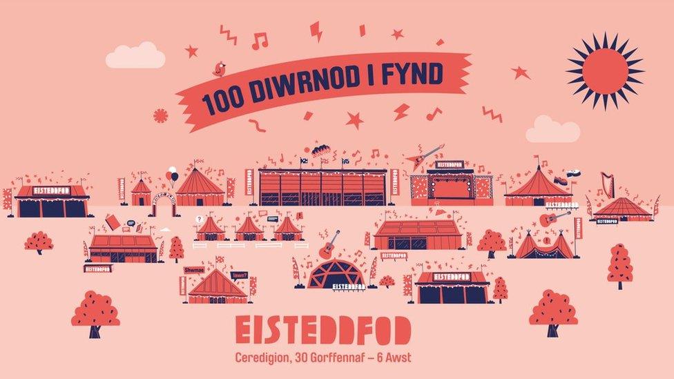 100 diwrnod i fynd tan yr Eisteddfod