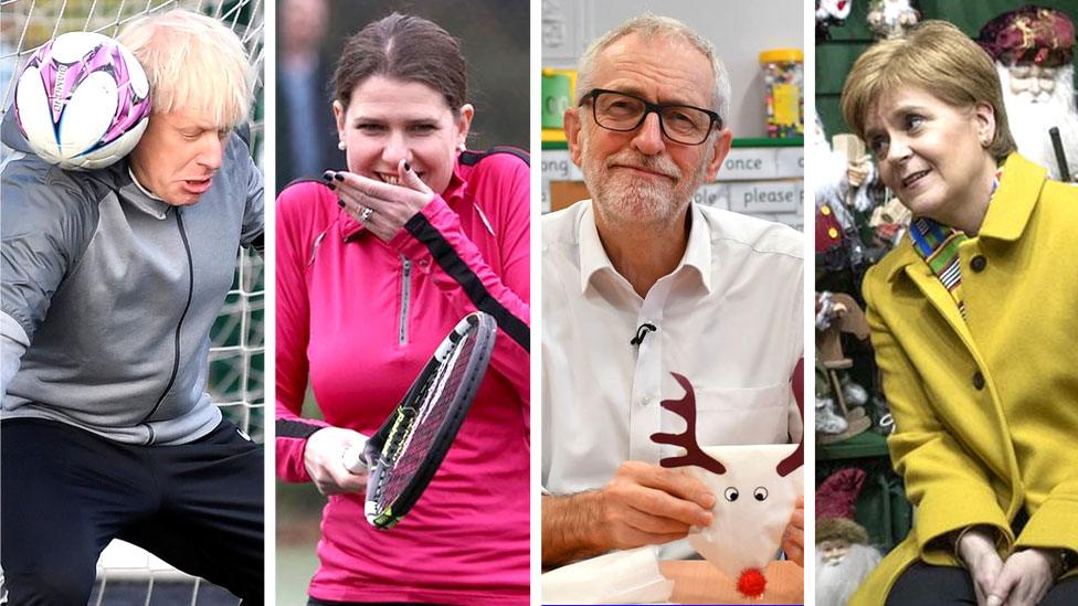 Composite image of Boris Johnson, Jo Swinson, Jeremy Corbyn and Nicola Sturgeon
