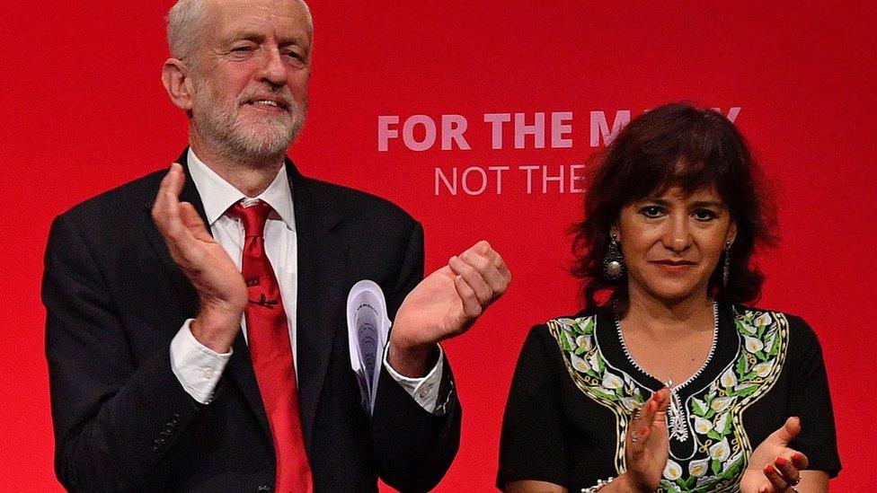 Jeremy Corbyn and Laura Alvarez