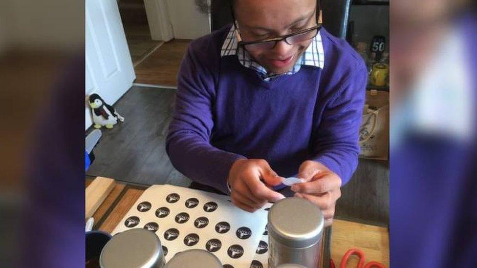 Michael making Welsh cakes