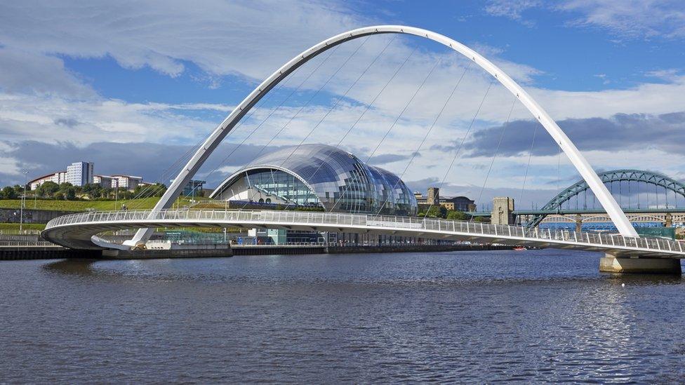 The building is a landmark on the Gateshead Quayside