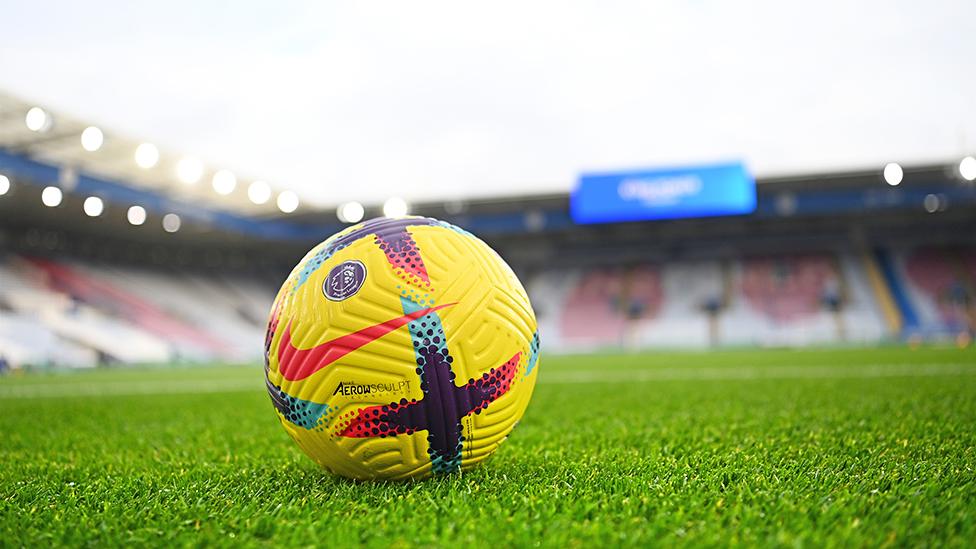 Premier League football in stadium