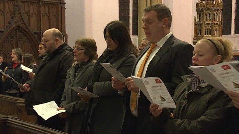 The carol service at St Nicholas' Church in North Walsham