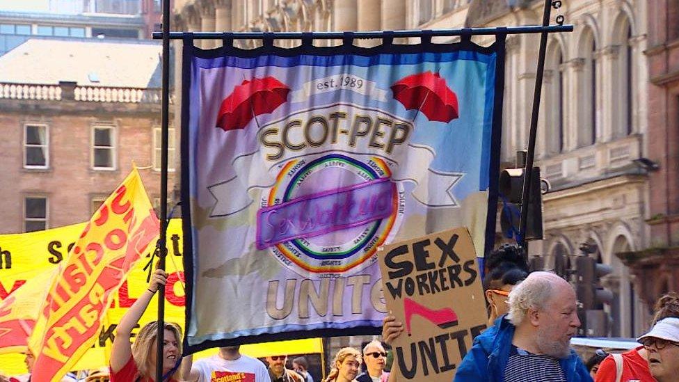 sex workers at May Day march