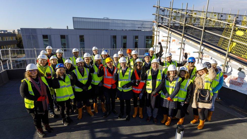 Topping out ceremony at ARU Peterborough