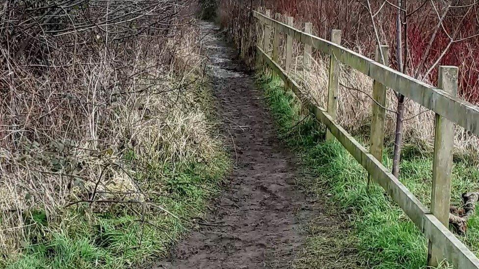 Footpath near Priorpot Beck