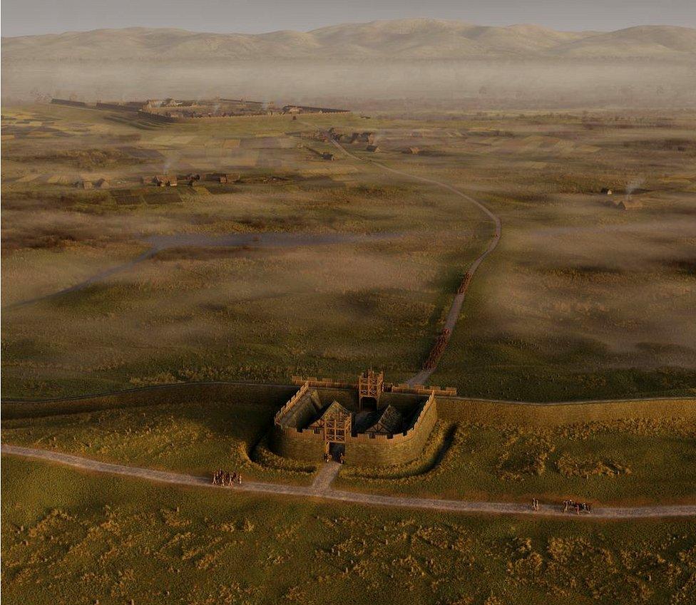 Artist's impression of Watling Lodge fortlet