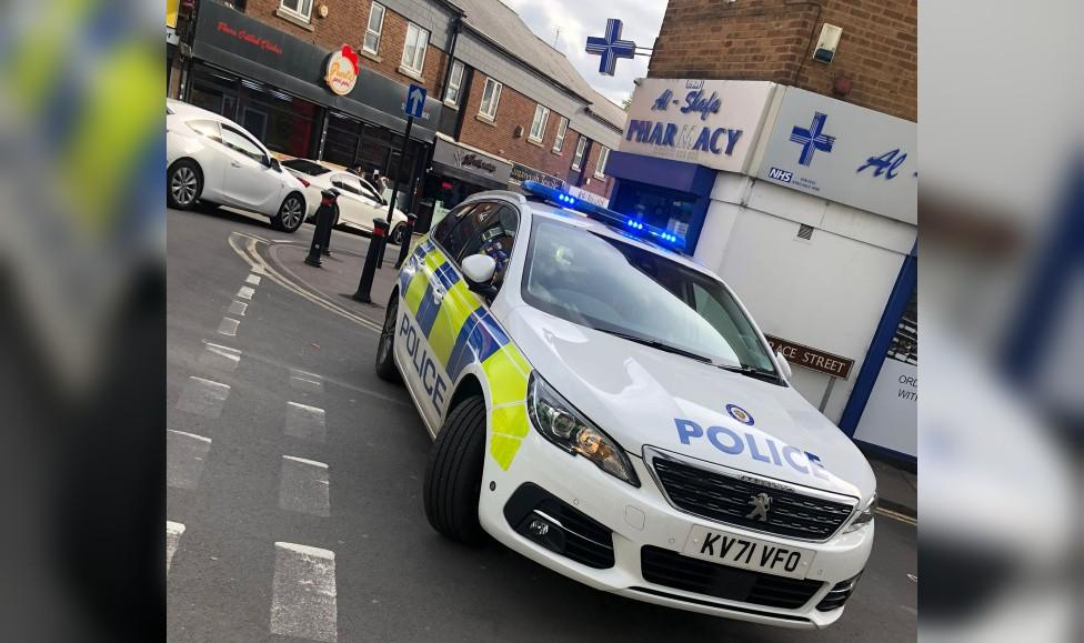 Police at the scene in Brace Street