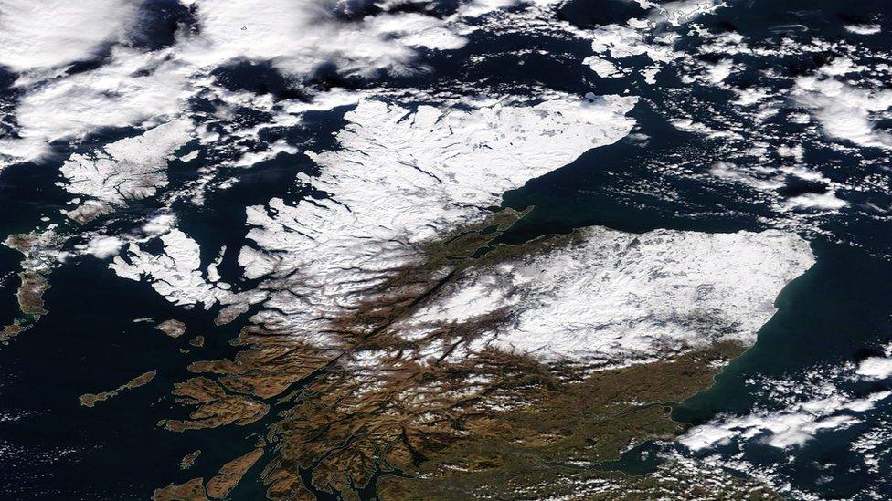 Nasa Worldview image of Scotland