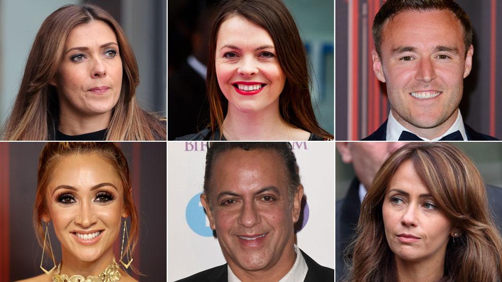 Kym Marsh, Kate Ford, Alan Halsall, Lucy-Jo Hudson, Jimmi Harkishin and Samia Ghadie