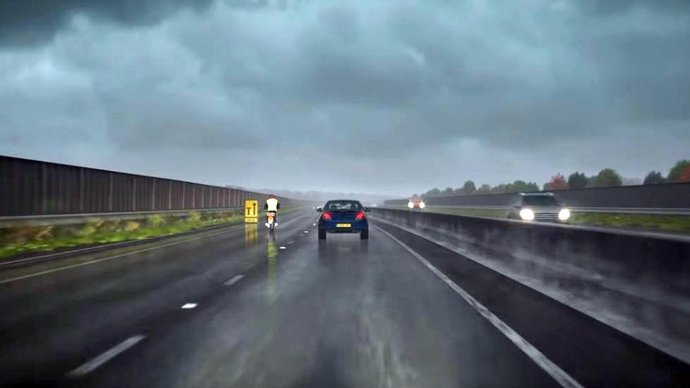 Clip showing motorway in DVSA theory test