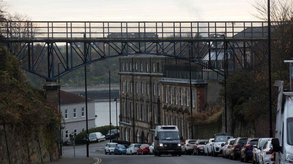 Borough Road Bridge in North Shields