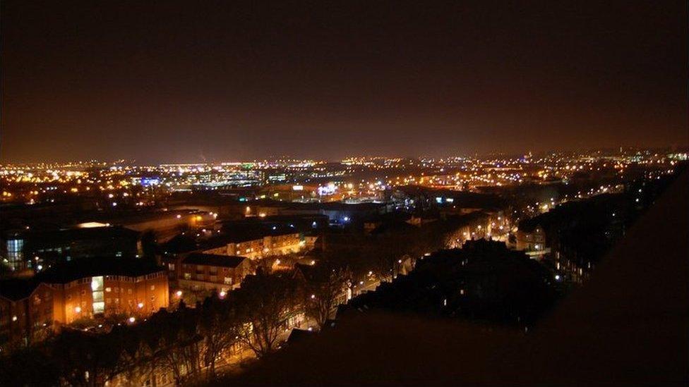 View of Nottingham taken from Nottingham Castle