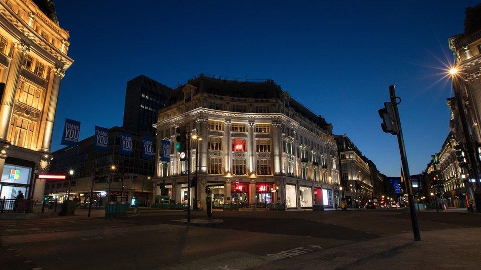 Oxford Circus at night