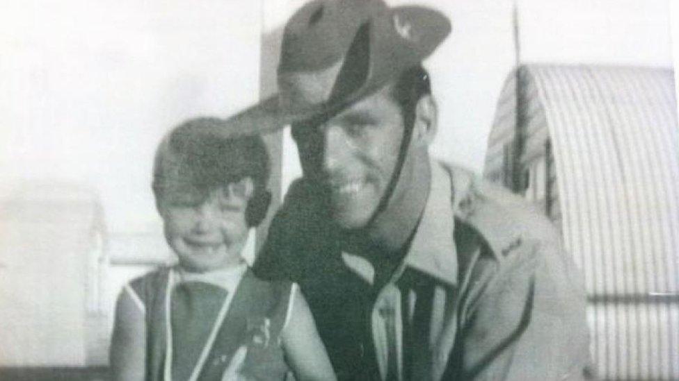 Cheryl with her late father, Vince Grimmer