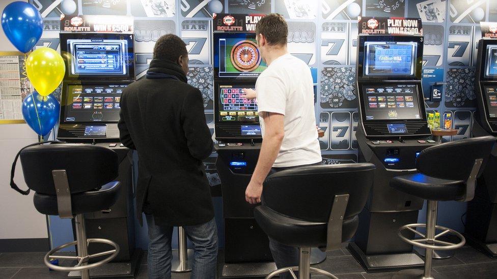 Men gamble on fixed odds betting terminals