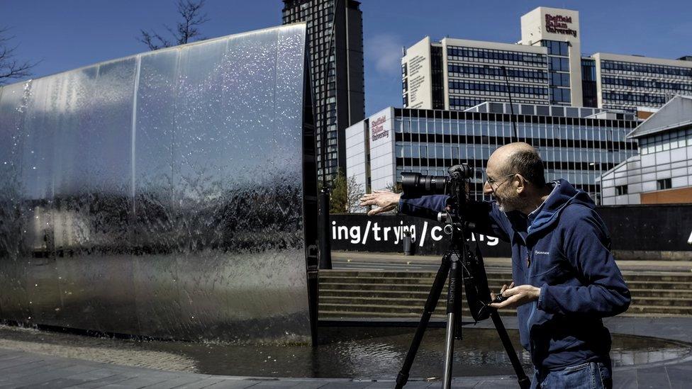 Jeremy Abrahams at Sheaf Square/Sheffield Station/SheffieldHallam