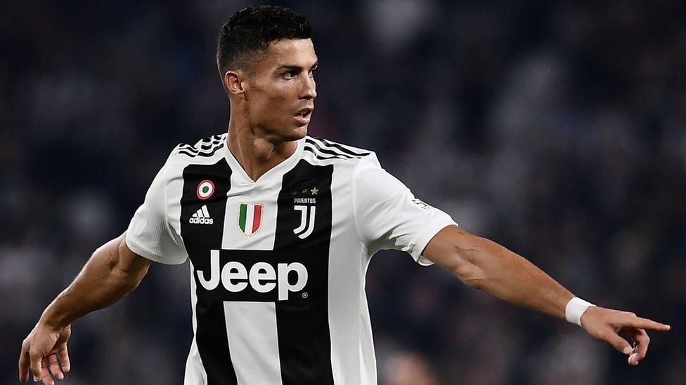 Cristiano Ronaldo playing for Juventus