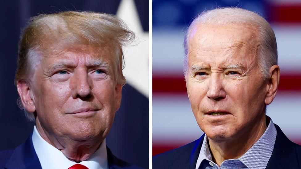 Composite image of Donald Trump and Joe Biden