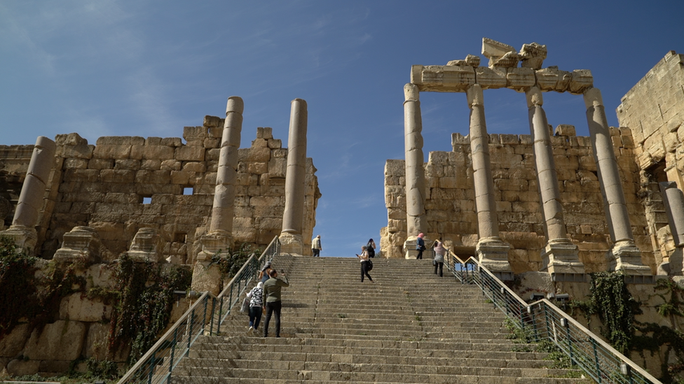 Tourists at Baalbek