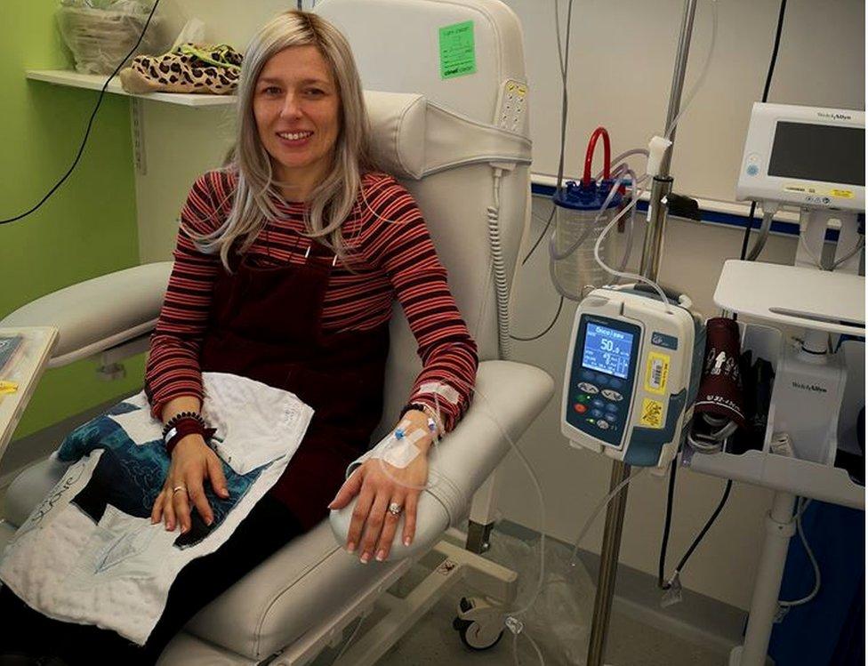 Lynsey underwent 15 sessions of chemotherapy