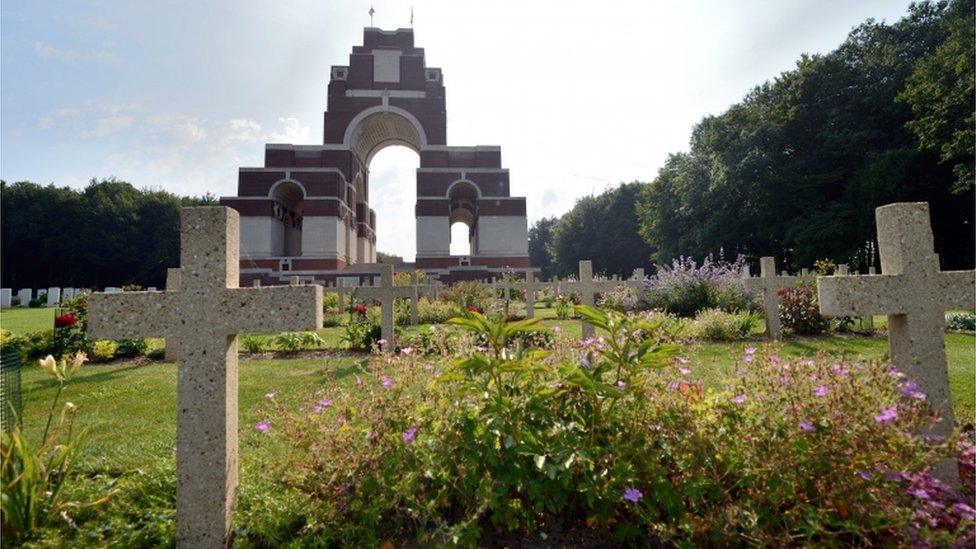 World war One War Memorial in Thiepval