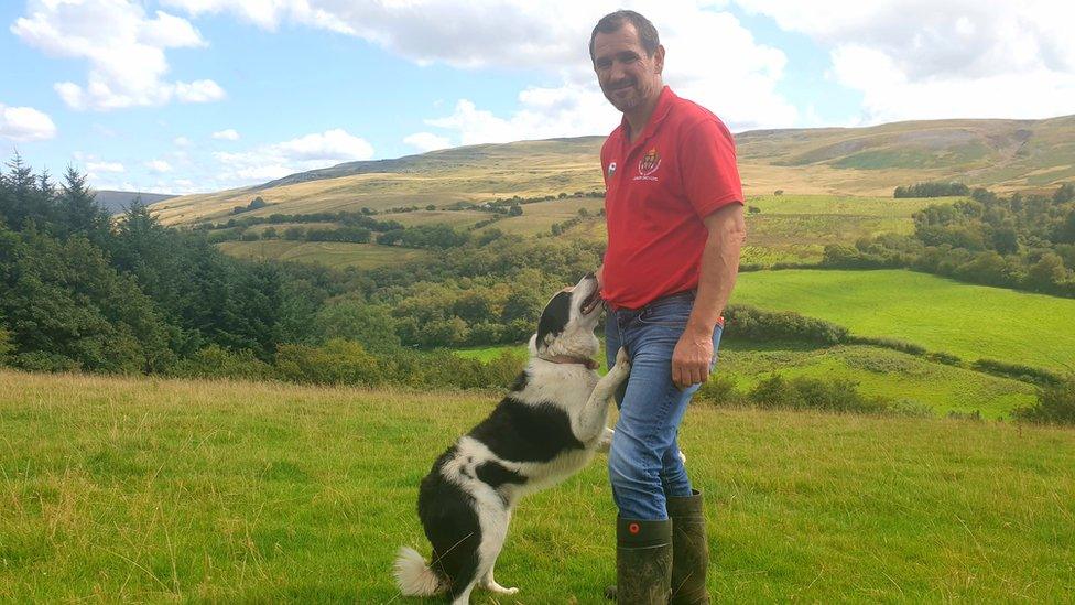 Garry Williams and his dog