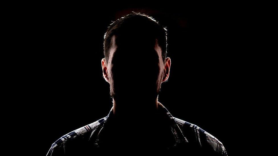 Stock image of a man in silhouette