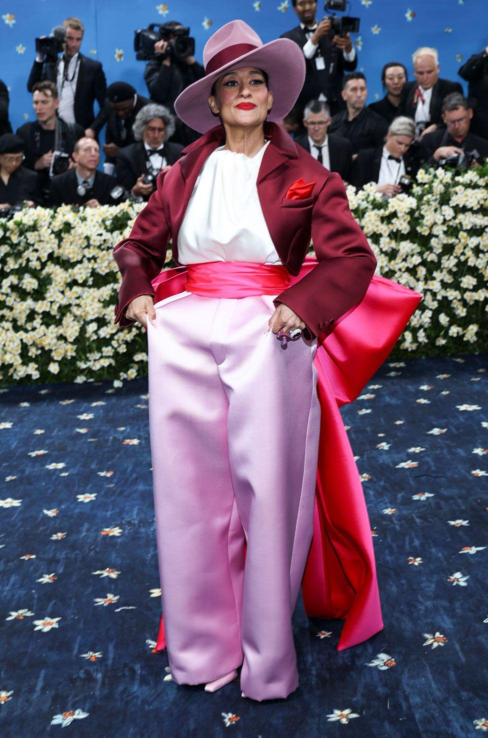 Tracee Ellis Ross attends the 2025 Met Gala Celebrating "Superfine: Tailoring Black Style" at Metropolitan Museum of Art on May 05, 2025 in New York City, US.