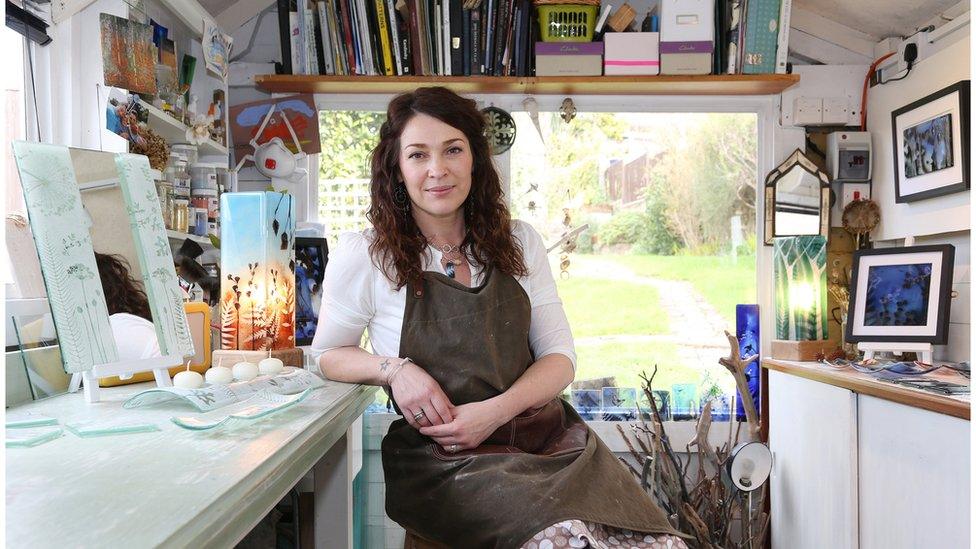 Verity Pulford at her Denbighshire studio