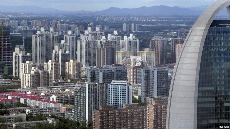 Apartment blocks in Beijing, 18 June 2015