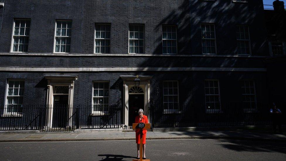 Theresa May in Downing Street