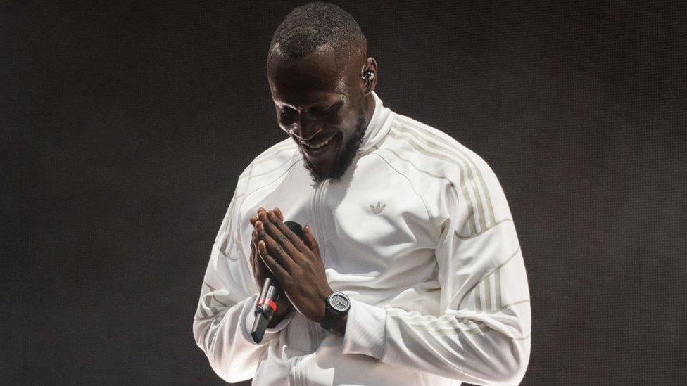 Stormzy performing at Wireless festival in 2018