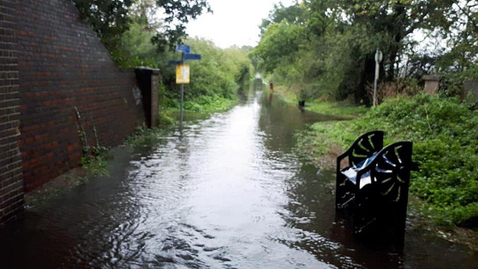 Alban Way flooding