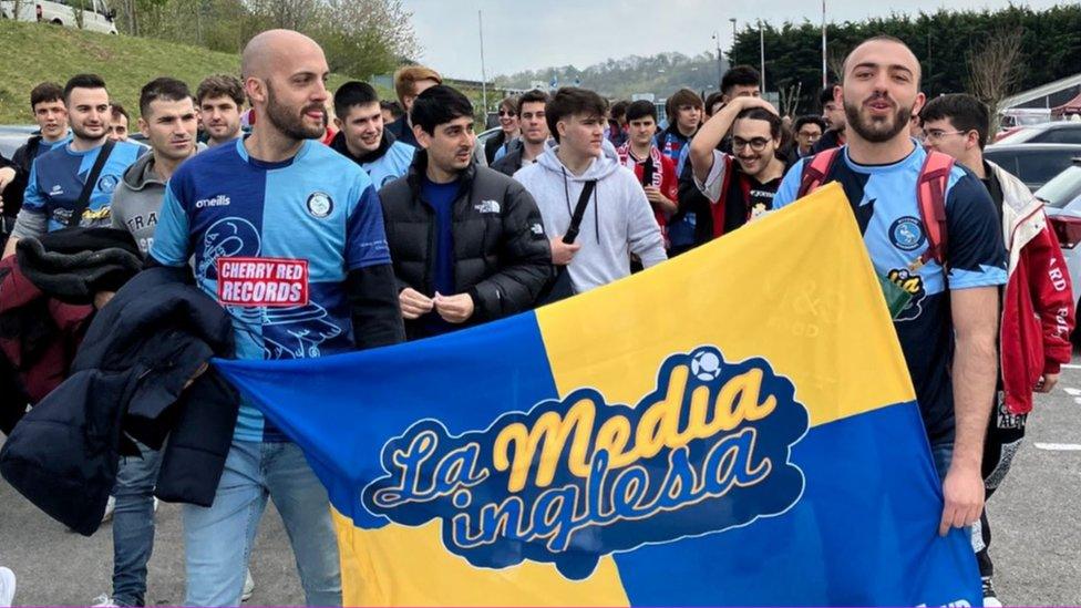 Spanish Wycombe Wanderers fans heading to Adams Park