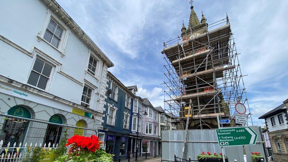 Machynlleth's town clock is undergoing a £60,000 refurb