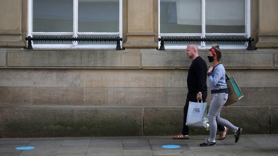 Couple walking in Blackburn