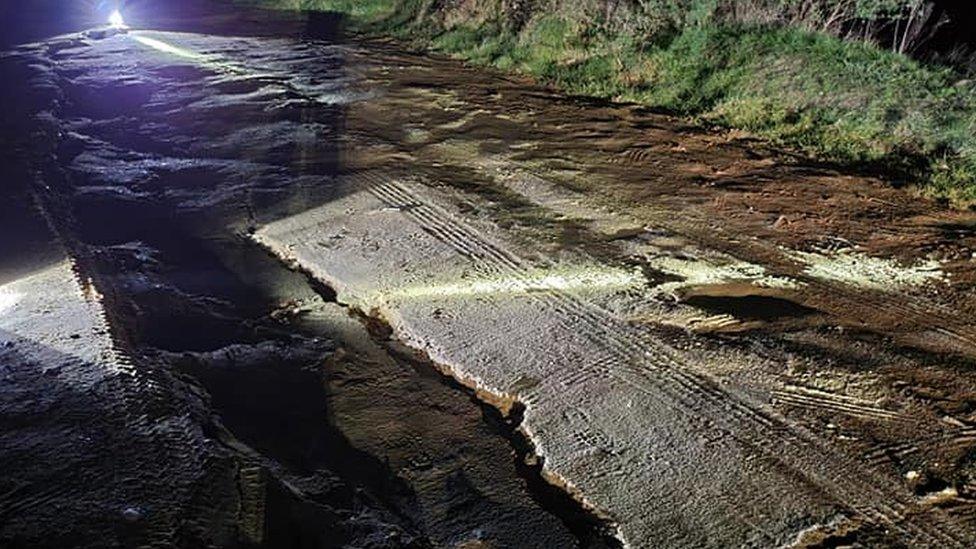 Vale Road, Mundesley cracks